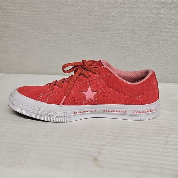 CONVERSE ONE STAR PARADISE PINK SUEDE YOUTH SNEAKERS BFPM-05-055 - Picture 5 of 10